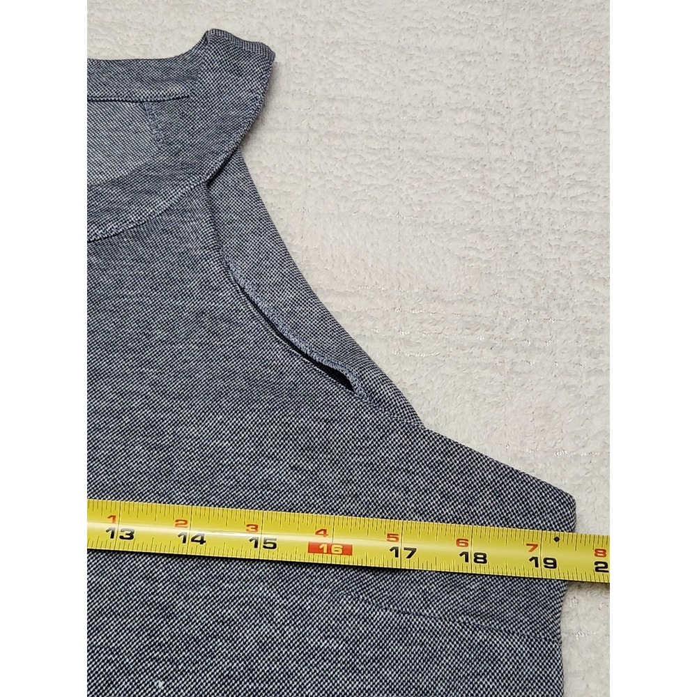 Anthropologie Postmark Textured Tank Womens SZ L Casual Boho Blue - Picture 2 of 6